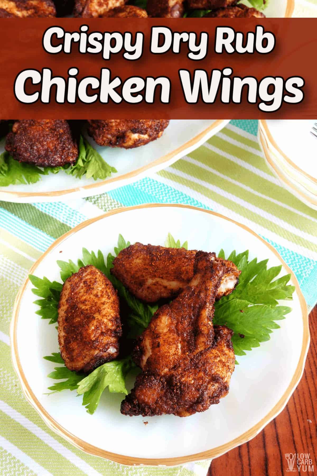 crispy dry rub chicken wings recipe pintrest image