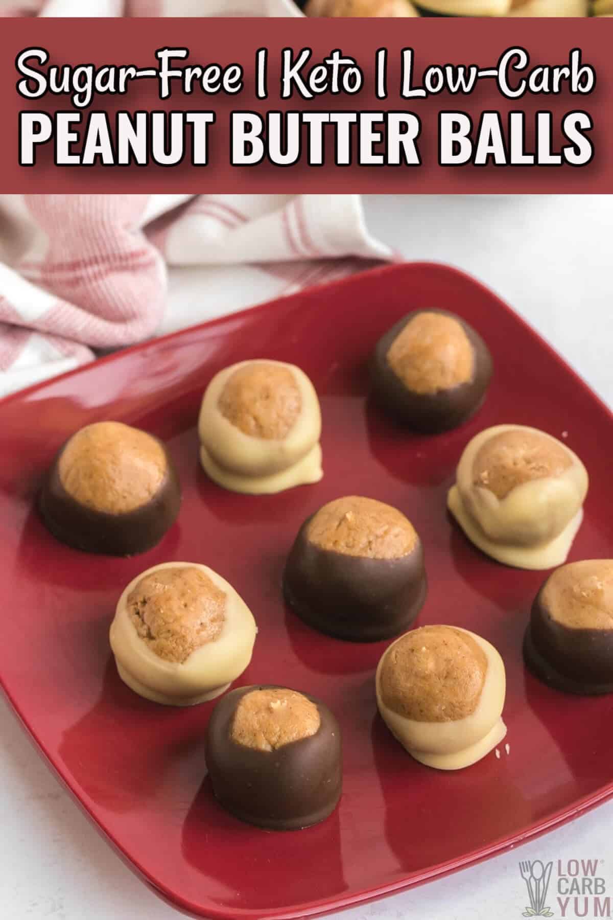 low carb keto peanut butter balls cover image